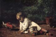 Thomas Eakins The Baby play on the floor Germany oil painting reproduction